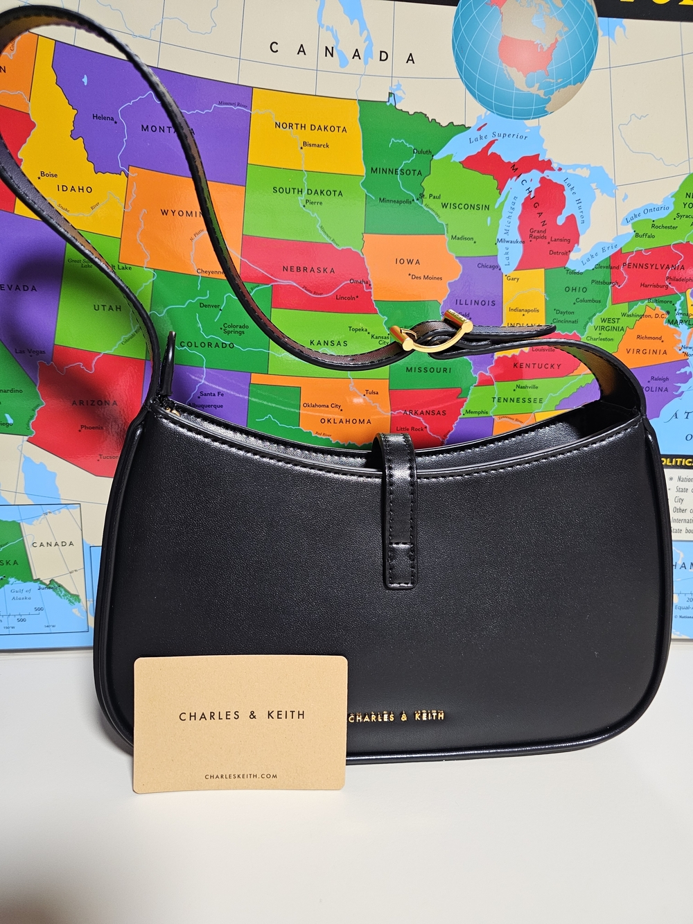 Charles & Keith Black Shoulder Bag